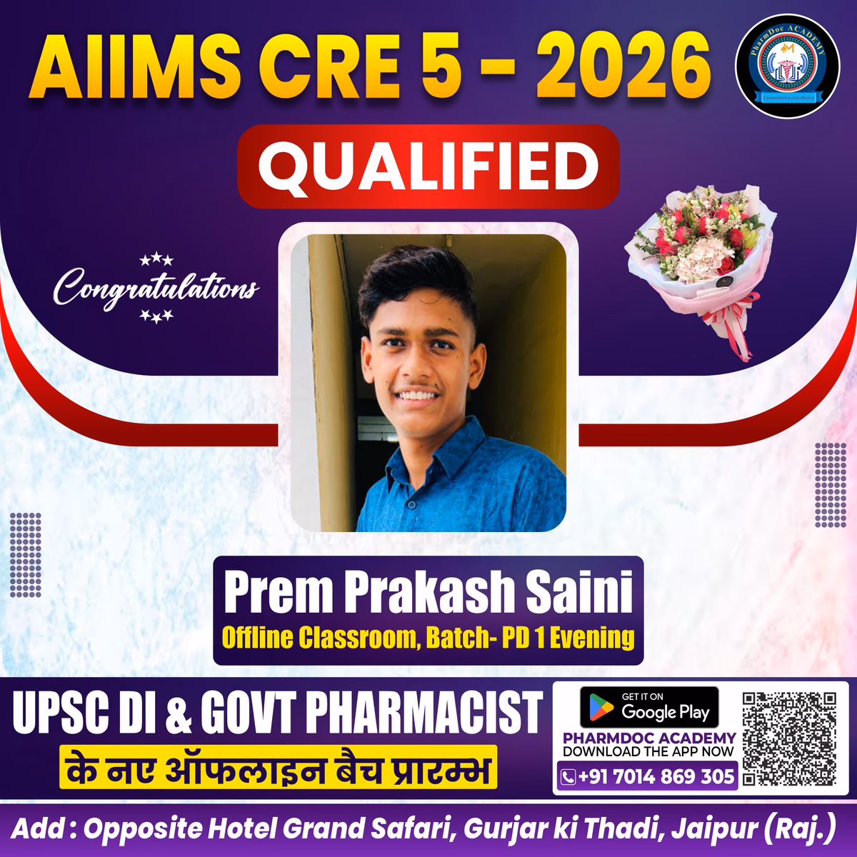 PharmDoc Academy AIIMS CRE 5 Qualified 